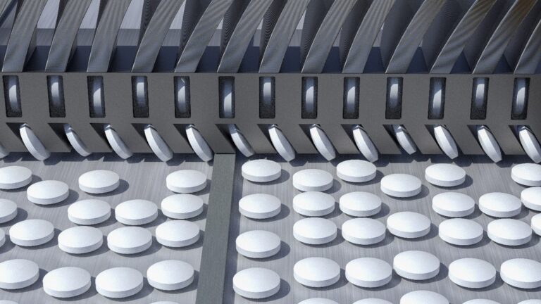 pills rolling off production line, governed by demand drivencapacity buffers