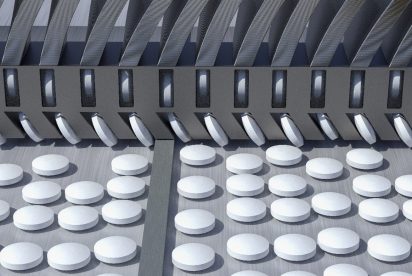 pills rolling off production line, governed by demand drivencapacity buffers